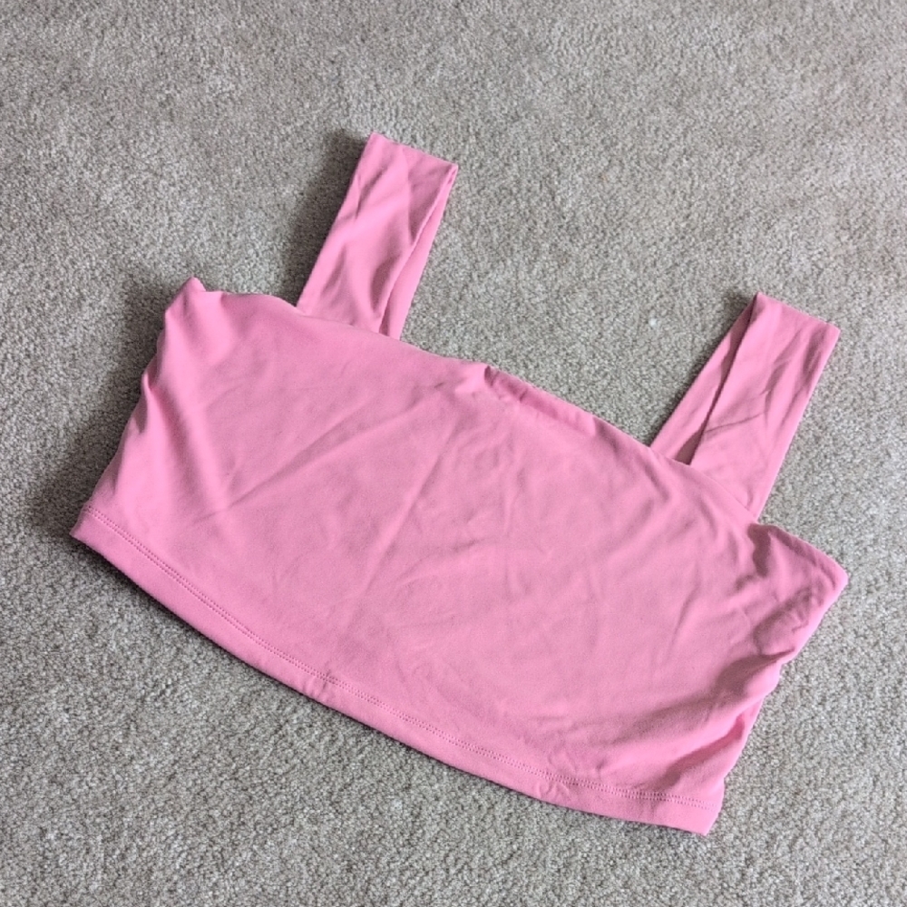 Dynamite Pink Sleeveless Crop Tank Top